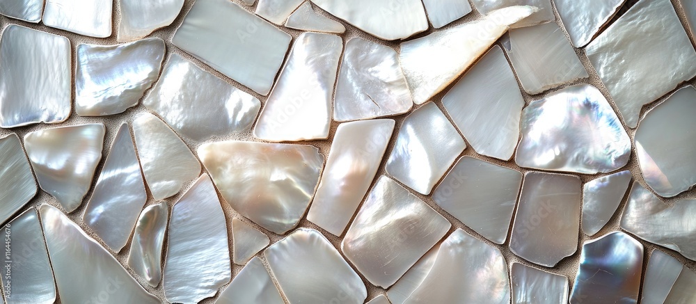 Aufkleber elegant mother of pearl mosaic tiles featuring intricate patterns and exquisite textures in a close-