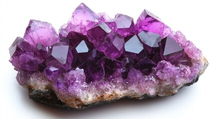 Fototapeta premium Cobaltoan adamite mineral specimen showcasing vibrant purple crystals from a historical mine collection