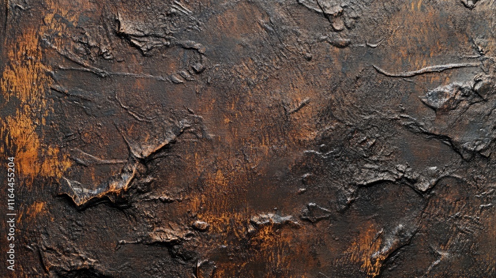 Poster abstract texture of expressive brushstrokes on canvas with rich dark tones and intricate detailing c
