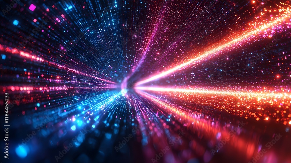 Poster abstract quantum internet grid with pulsating light particles concept of high speed network transfor