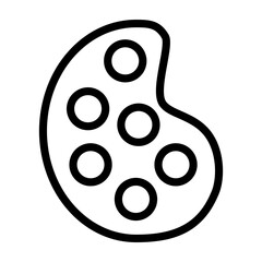 Color Palette Vector Line Icon Design