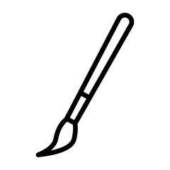 Paint Brush Vector Line Icon Design