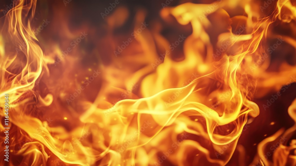 Poster vibrant abstract background of swirling orange and yellow flames creating a mesmerizing visual effec