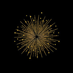 fireworks on the night sky