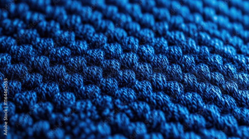 Aufkleber cobalt blue woven fabric texture close-up showcasing intricate patterns and rich color depth ideal f