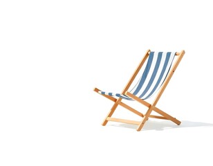 Relaxation Beach Chair for Seaside Retreats on White Background