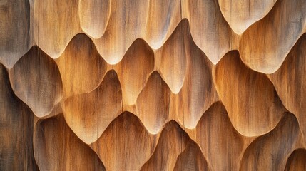 Natural carved wood texture with intricate patterns showcasing the beauty of wood grain and sophisticated craftsmanship for background design.