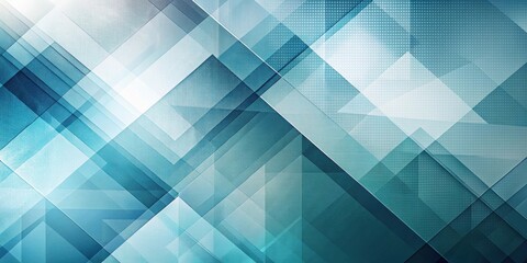 Obraz premium Abstract Teal and White Geometric Design with Overlapping Shapes and Subtle Texture