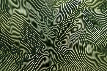 Abstract background with wavy lines in green and black colors.