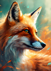 Obraz premium red fox vulpes