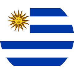 Uruguay Circle Flag, Circle Flag of Uruguay, Vector Images