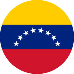 Venezuela Circle Flag, Circle Flag of Venezuela, Vector Images
