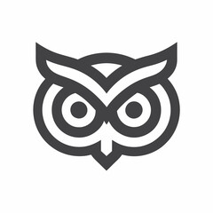 Obraz premium Abstract Owl Face Logo Design for Professional Use