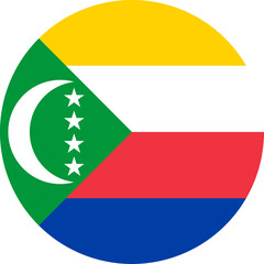 Comoros Circle Flag, Circle Flag of the Comoros, Vector Images