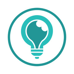 Eld Bulb in Circle Vector Art - Flat Minimalist Icon Design