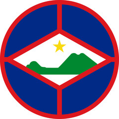 Sint Eustatius Circle Flag, Circle Flag of Sint Eustatius, Vector Images