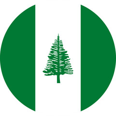 Norfolk Island Circle Flag, Circle Flag of Norfolk Island, Vector Images