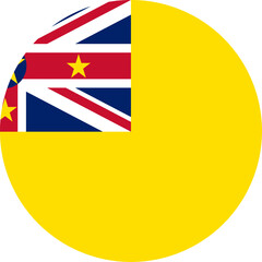 Niue Circle Flag, Circle Flag of Niue, Vector Images