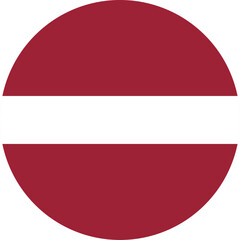 Latvia Circle Flag, Circle Flag of Latvia, Vector Images