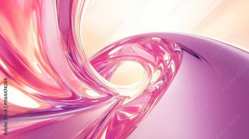 Poster futuristic abstract design with clean lines and soft light