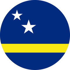 Curacao Circle Flag, Circle Flag of Curaçao, Vector Images