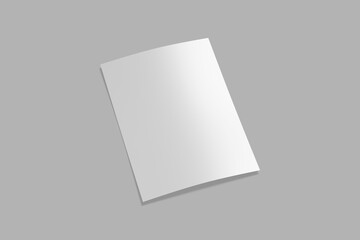 Paper sheet 5x7 inches with shadow overlay. Modern and stylish greeting card or wedding invitation mock up