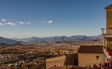 Isernia, Molise. View from the ancient village of Pesche