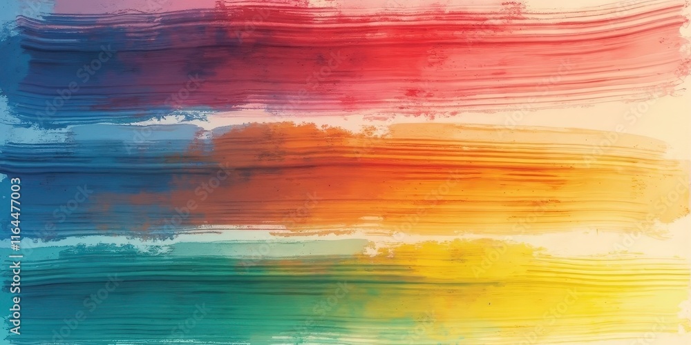 Poster abstract watercolor stripes: a vibrant and colorful background image featuring horizontal watercolor