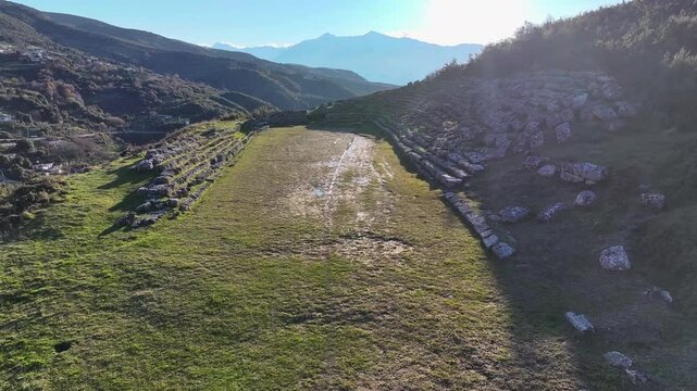 Albania old ruin of Amantia, Illyrian old city