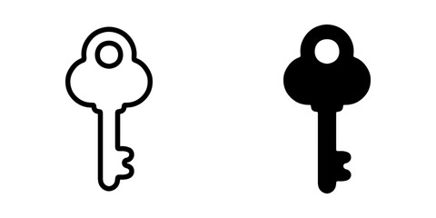 Key icon vector. Key logo design. Key vector icon illustration isolated on white background