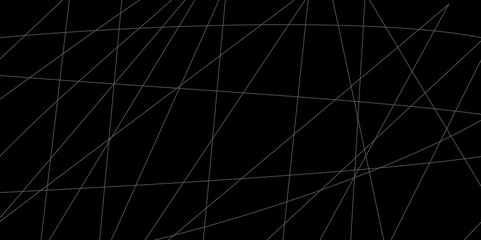 Fototapeta premium Geometric black background with grey diagonal lines. seamless random chaotic digital line business concept. abstract golden stroke lines vector background texture. modern technology art design.