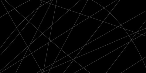 Geometric black background with grey diagonal lines. seamless random chaotic digital line business concept. abstract golden stroke lines vector background texture. modern technology art design.