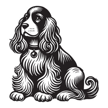 recommend clip art: Cocker Spaniel Peeking dog Design Svg