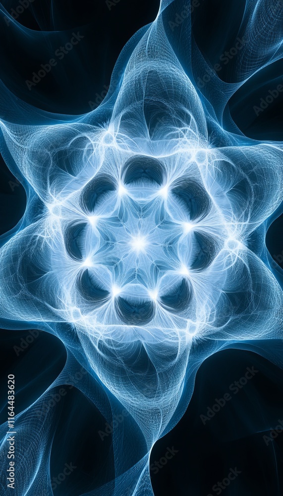 Aufkleber glowing abstract energy flow pattern with central space for your text or design elements