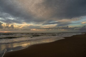 Tyrrhenian Sea. Autumnal sunset
