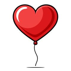 red heart balloon