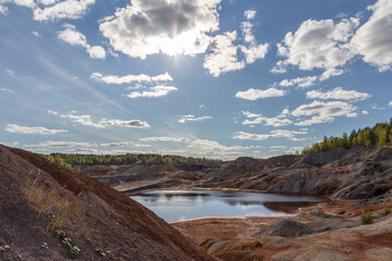 Ural Mars (Troitsko-Baynovskoye field of refractory clays). Sverdlovsk region, Russia