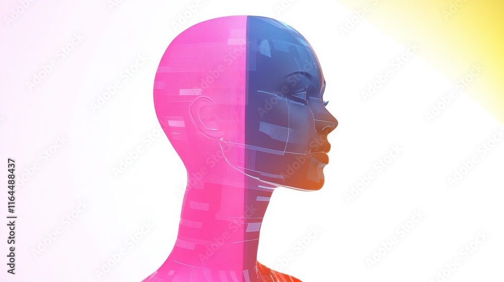 Poster vibrant ai interaction in a digital interface
