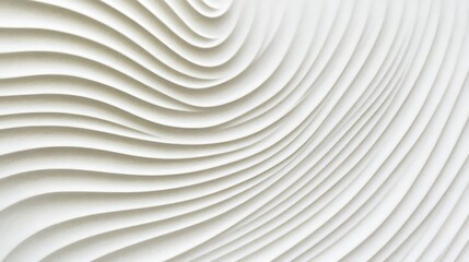 White Swirling Wave Pattern Abstract Design