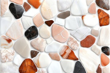 Abstract Neutral Tones Stone Texture Background Natural Pebbles