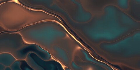 Obraz premium Rich colors blend in an intricate dance of fluid shapes, forming an abstract backdrop that evokes depth and movement with striking textures and tones