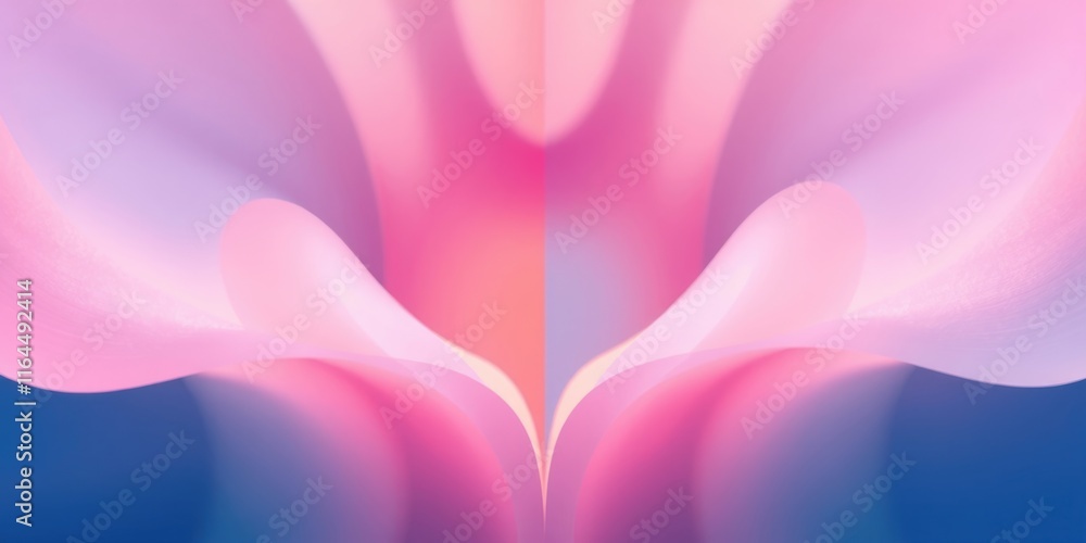 Aufkleber flowing shapes in soft pink and blue create an abstract design that evokes tranquility and harmony i