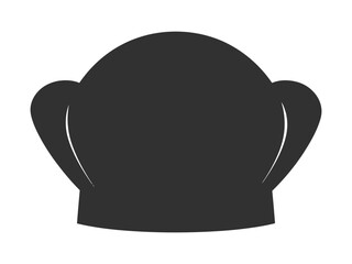 Chef Hat silhouette icon vector illustration.