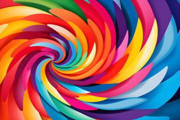 Eye-catching Multicolor Spiral Funky Pattern: A Retro-Inspired Contemporary Art