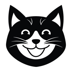 Stylized Happy Ragdoll Cat Face Icon for Branding