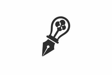 creative chemical dropper icon concept