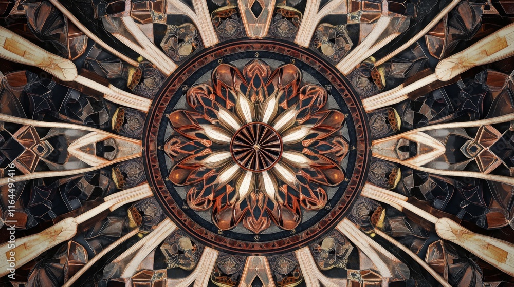 Poster intricate colorful patterns with artistic abstract design