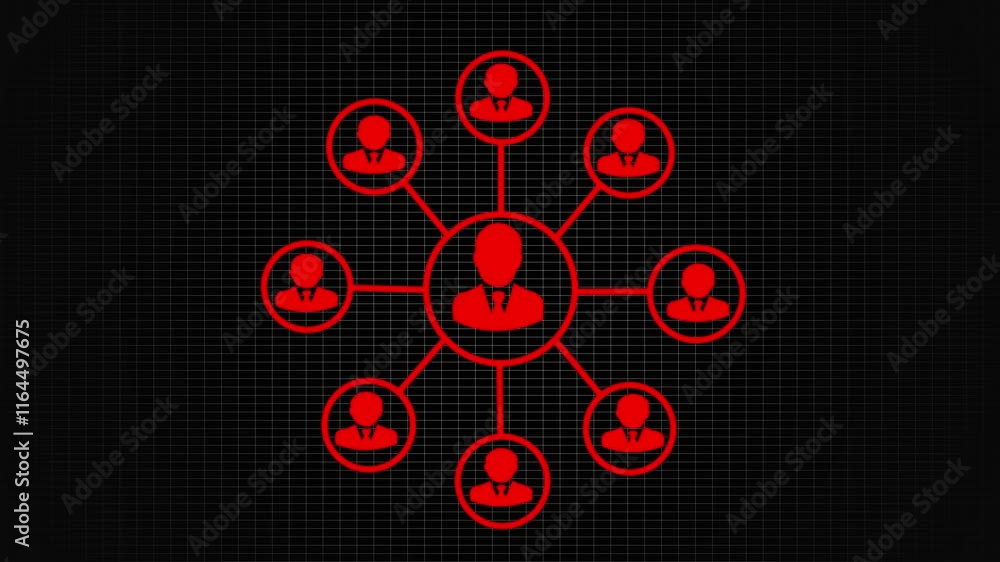 Aufkleber digital interface connection and communication concept digitally generated animation.animation of ne