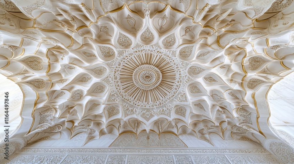 Poster intricate symmetrical patterns in abstract design