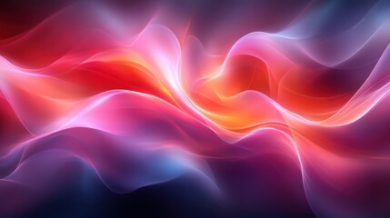 Fototapeta premium Abstract glowing red, pink, and blue wave background.
